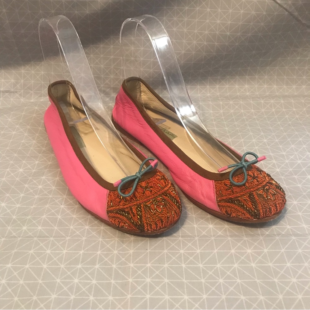 Meher Kakalia Bizi Ballet Flat in Fuchsia Pink 36